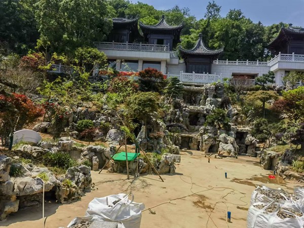 2024年湖口石钟山景观鱼池净化及喷雾系