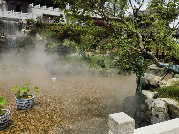 2024年湖口石钟山景观鱼池净化及喷雾系
